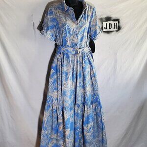 1. STATE Cotton Tiered Summer Dress 2025 with Belt Sz M